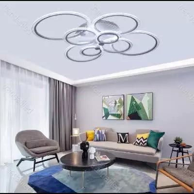Lustră LED 220W, Negru, 3 Culori, Montaj Tavan/Perete, Design Modern 8857/8BK - lustra led