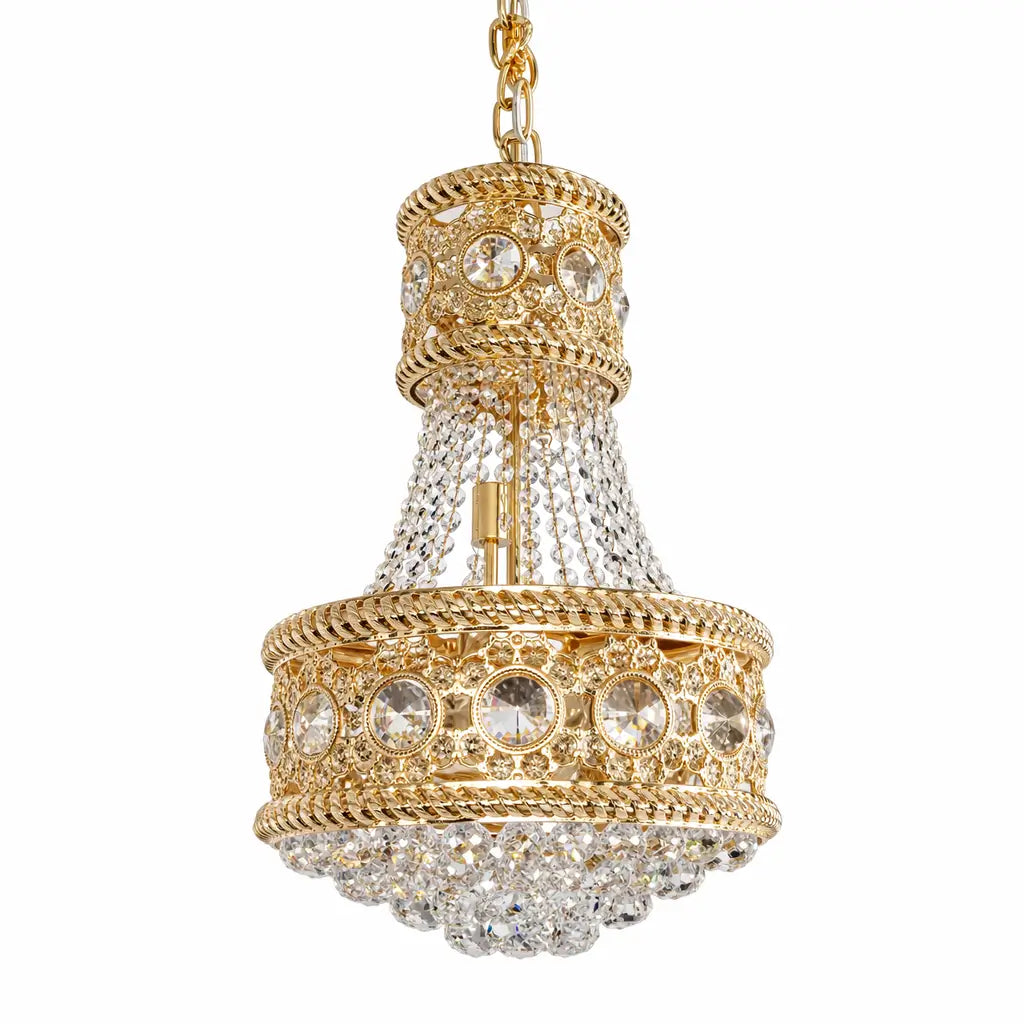 lustra clasica aurie pentru living sau dormitor diametru 40-60cm soclu E14 model 929