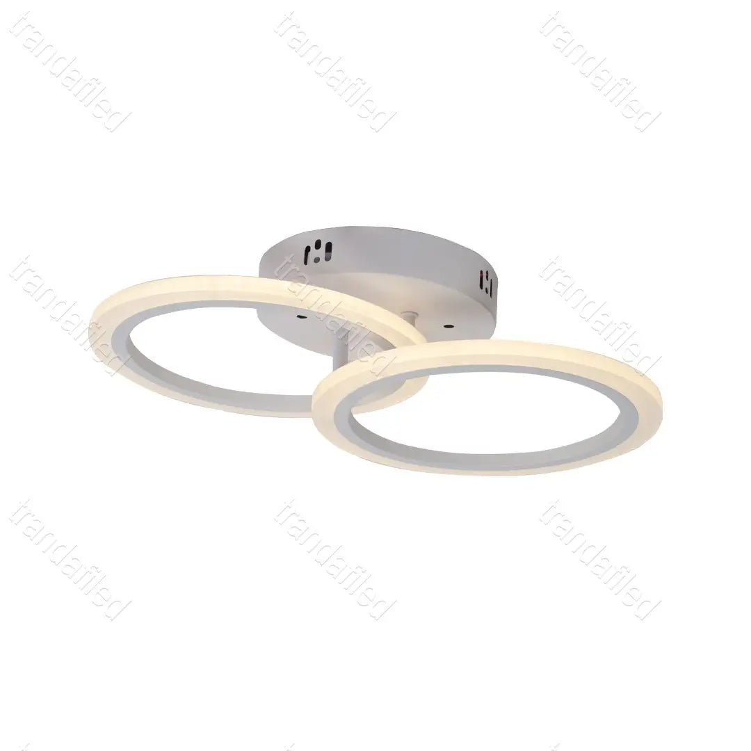 lustra-led-alba-cu-2-brate-design-cercuri-cu-telecomanda-lumina-reglabila-48w
