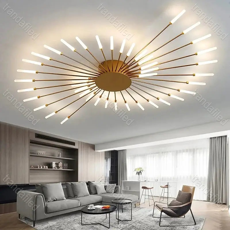 lustra-led-aurie-cu-18-28-42-brate-design-modern-soare
