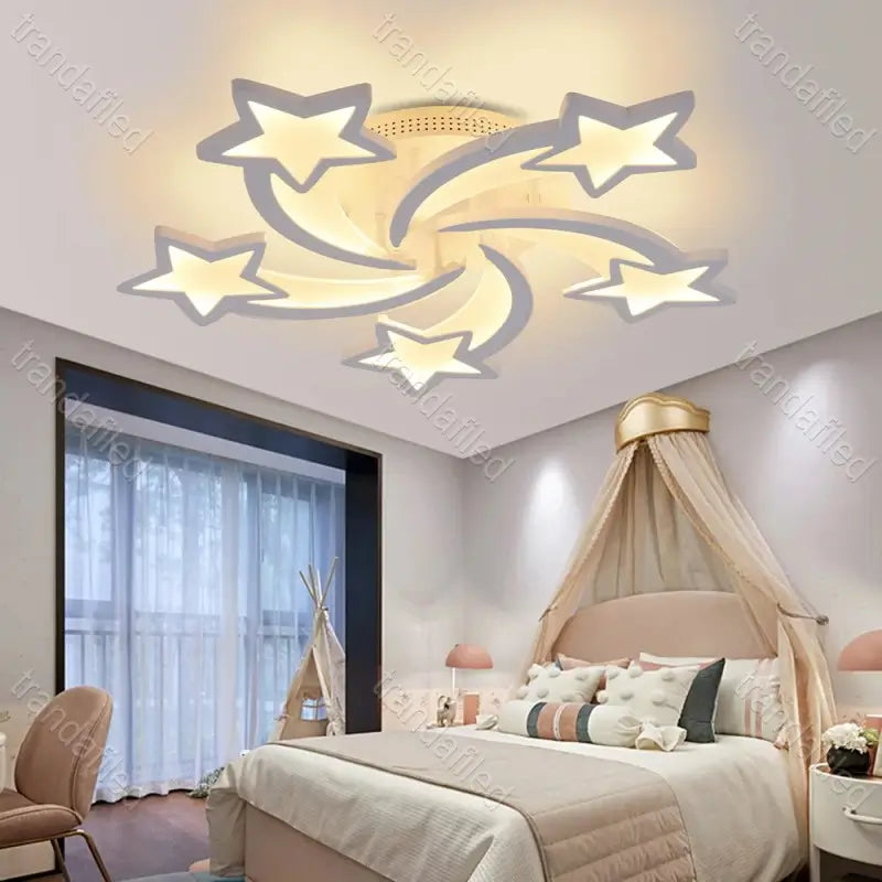 lustra-de-tavan-cu-forma-de-stele-si-lumina-led-alb-cald-design-modern-decor-camera