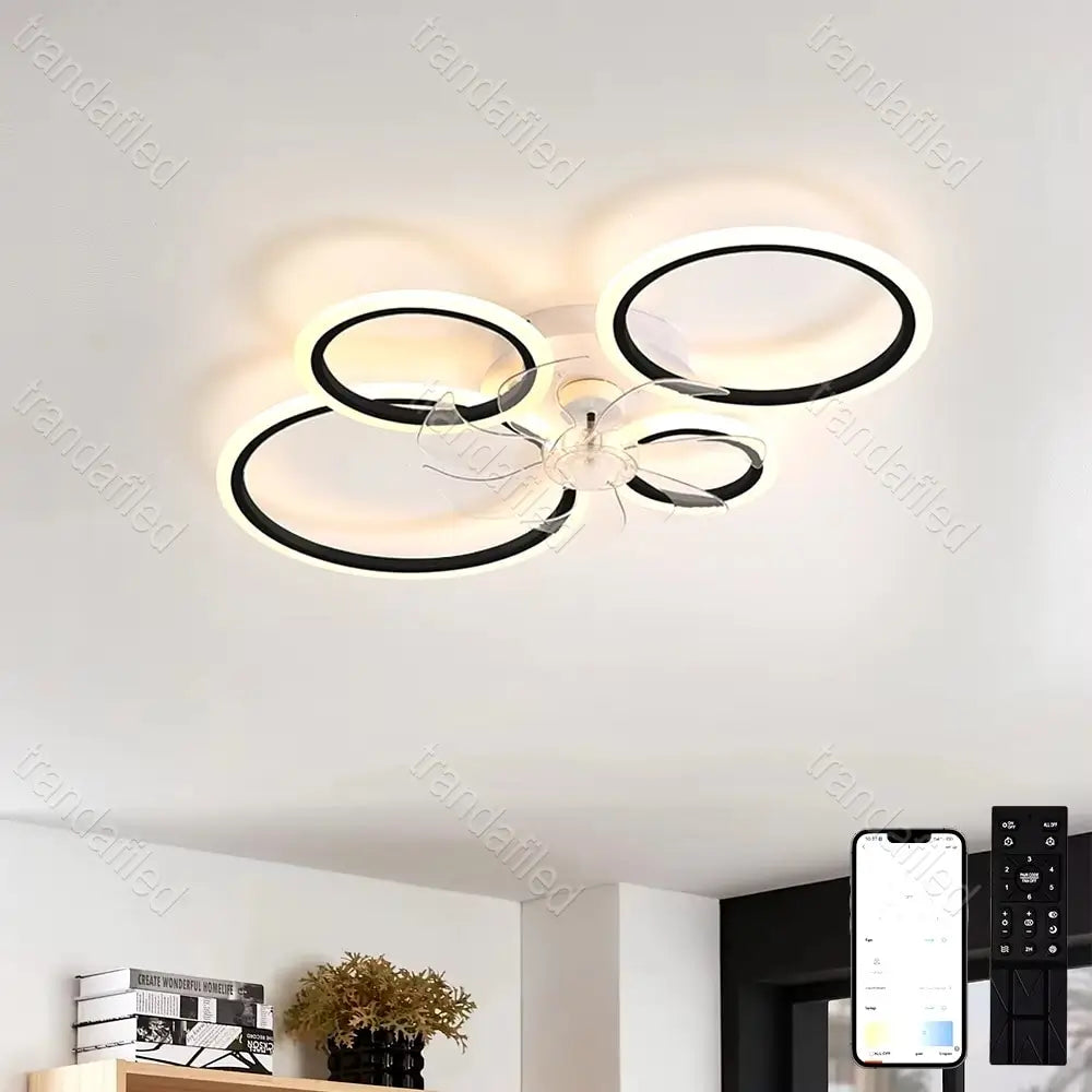 lustra-led-cu-ventilator-modern-8823-4fs-negru-cu-aplicatie-si-telecomanda