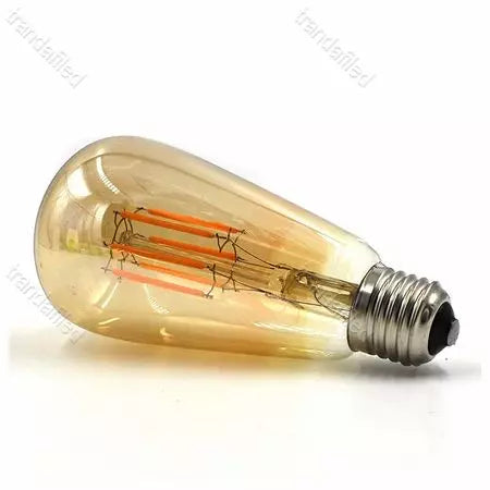Bec LED Vintage ST64 E27 – 4W / 6W / 8W, Filament, Alb Cald 2200K - lustra led