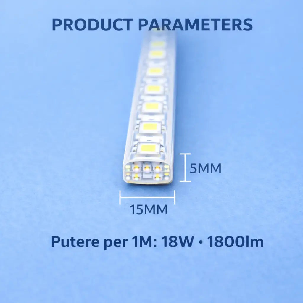 parametri tehnici banda LED RGB 220V iluminat interior exterior