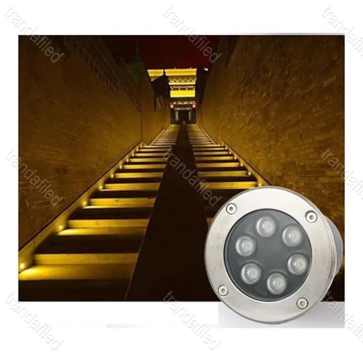 Spot LED Pardoseală Exterior Rotund IP65, 6W, 220V, Lumină Alb Rece